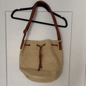 Montce Beige and Brown Bucket Bag